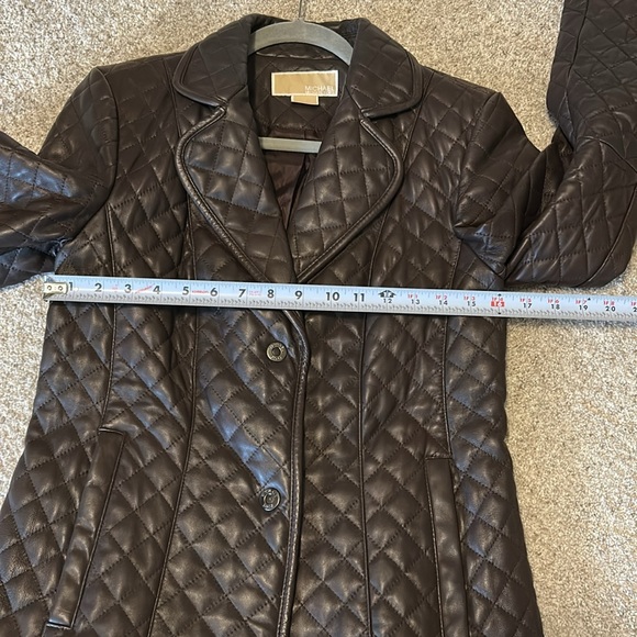 Michael Kors genuine leather quilted jacket. - Picture 3 of 3